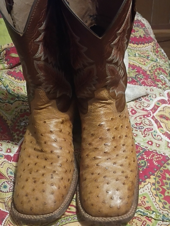 Tony Lama Other - Men's Tony Llama Tan Genuine Ostrich Skin Western Boots